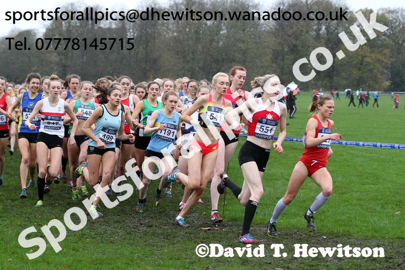 Women under-17s, British Athletics Liverpool Cross Challenge, Sefton Park, Liverpool. Photo: David T. Hewitson/Sports for All Pics